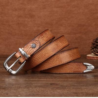 Gürtel Damen Leder Legierung Persönlichkeit Erste Schicht Rindsleder Gezogen Vielseitig Rock Casual Hosen Gürtel