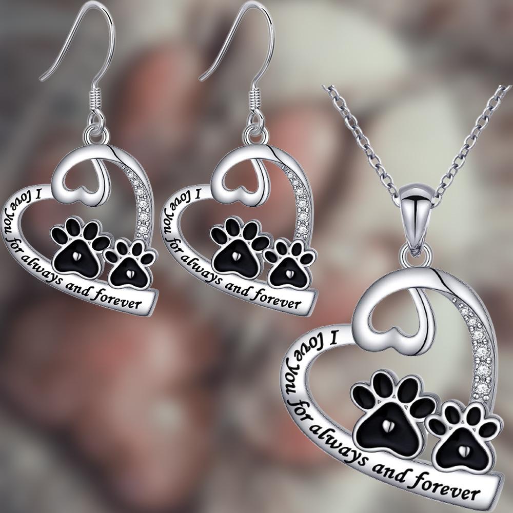 Sweet Shiny White CZ Heart Pierced Earrings for Girls  Sterling Silver Cute Pet Paw Prints Jewelry Daily Party Jewelry