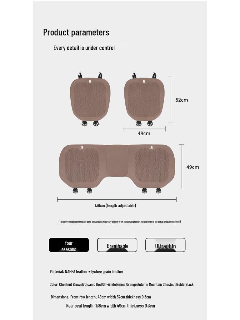 All-Season NIO Seat Covers for ES6, ES7, ES8, ET5, and ET7 Models - Three-Piece Set