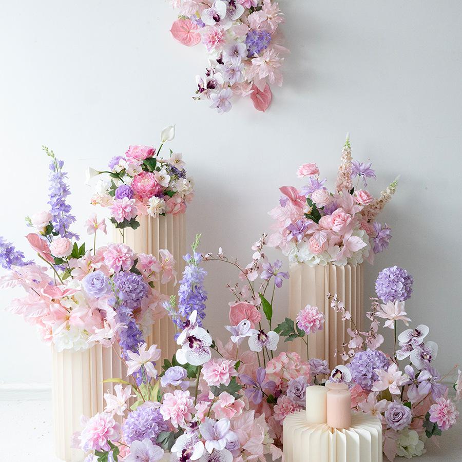 Pink Floral Arrangement: Wedding & Birthday Table Centerpieces, Artificial Flowers, Flower Balls, Floor Row Décor.