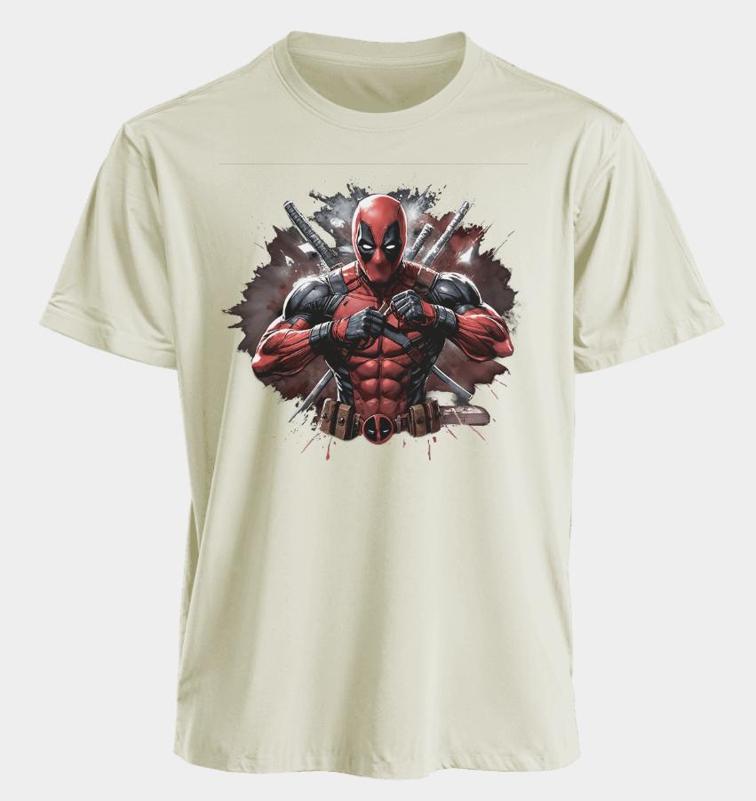 Men's and Women's T-shirts Deadpool Summer American Spring and Autumn Sports Fitness Oversized Fashionable Short-sleeved