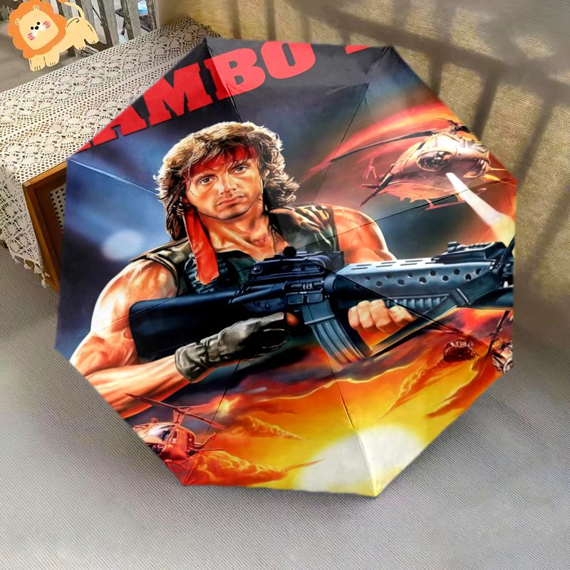 Rambo Last Blood Folding Umbrella Umbrella Suitable For All Seasons Light Printing Gift