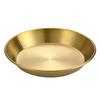 Ru Han Golden Stainless Steel Deep Round Serving Plate