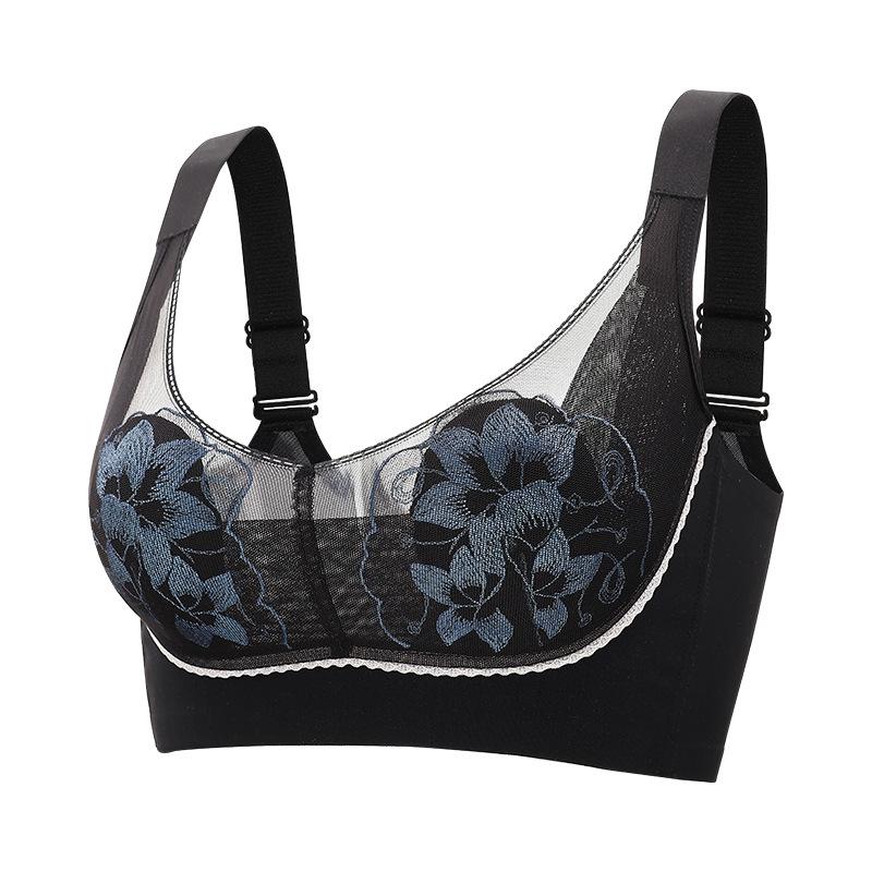 

Летний бюстгальтер с кроличьими ушками, женское тонкое латексное нижнее белье, коллекционный аксессуар, для груди, против обвисания, женский бюстгальтер, лето 42/95C чёрный