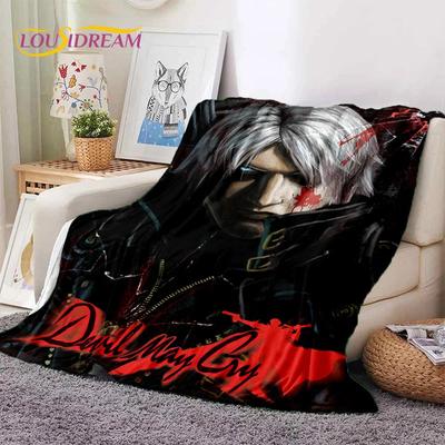 D-Devil May Cry DMC Game Cartoon Soft Flannel Blanket for Beds Bedroom Sofa Picnic,Throw Blanket for Outdoor Leisure Nap Gift