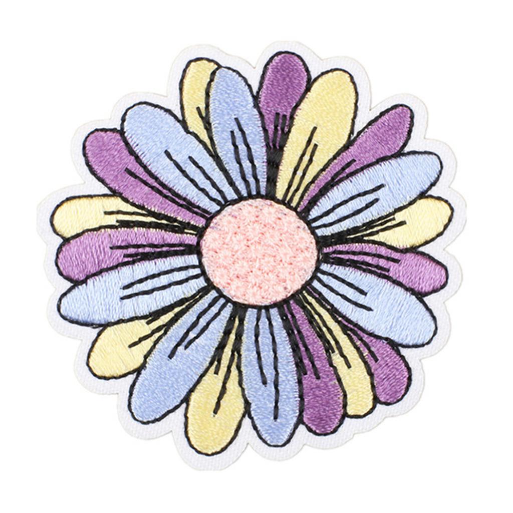 Embroidered Patches Flowers Repair Patches Iron On Patches Applique Patches Cartoon Bus Sew On Patches for Clothes Bag