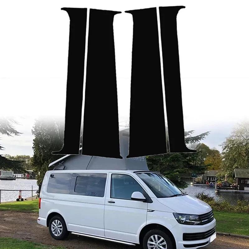 4 Stück Glänzend Schwarze Säulenverkleidungen Türleisten Fensterabdeckungen Für T5 Für T6 2008- AutowwwStickerwww AutoWWWTeileWWWZubehör