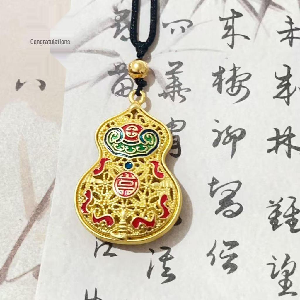 Vietnamese Sand Gold Maitreya Buddha Pendant Necklace for Men & Women
