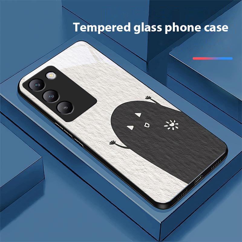 

Love Black And For Y72 33S 11 03 36 96 Lite 35 16 Iqoo 12 V40 SE 5G 29 40 21 30 X80 Pro Vivo Tempered Glass Phone Case Black For vivo Y16