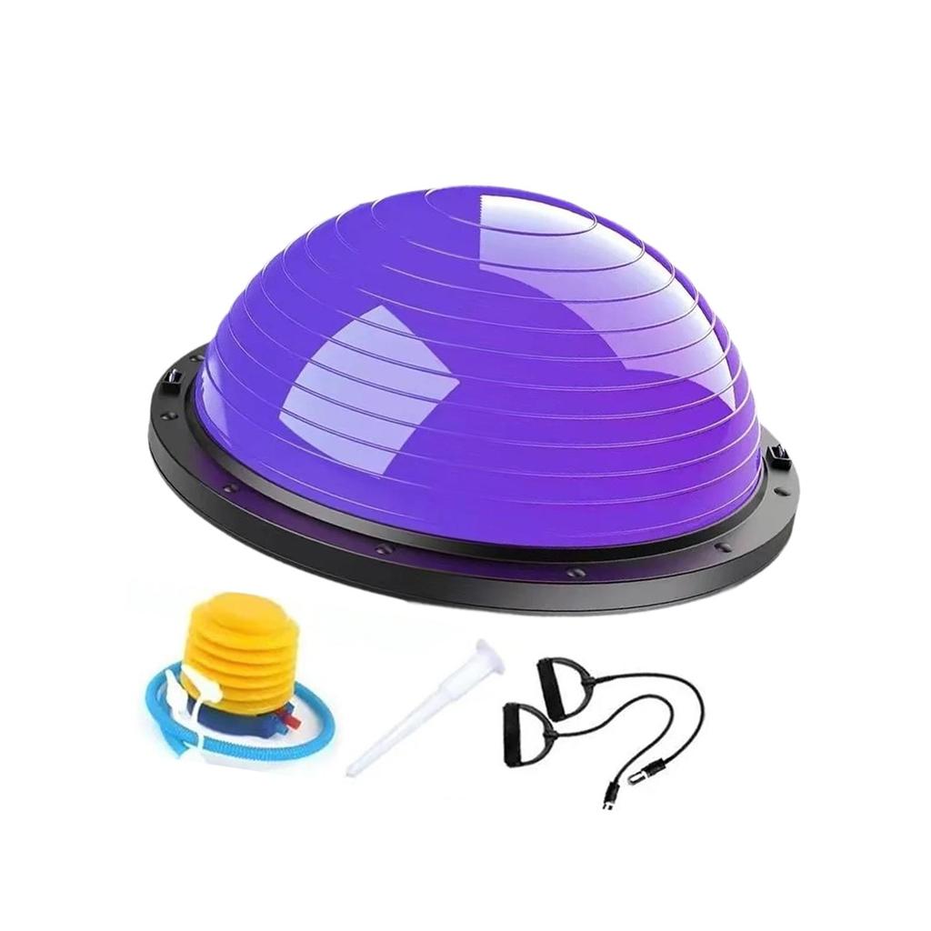 18 Inch Balance Ball with Resistance Band, Non-Slip Base for Gymnastics, Dance, Pilates