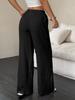 2025 Autumn European & American Style Women's Solid Color Straight-Leg Casual Pants