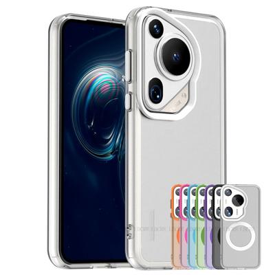 Pro Kryt Huawei Pura 70 Ultra Pouzdro Huawei Pura 70 Ultra Capa Prstencové Magnetické Bezdrátové Nabíjení Matný Průhledný Funda Pura 70 Ultra
