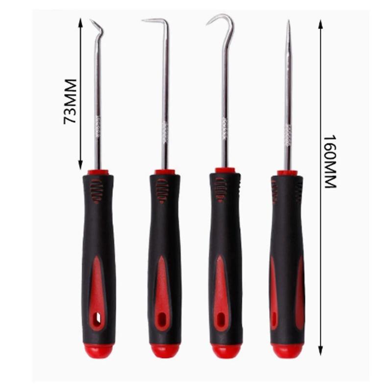 4pcs Car Pick And Hook Set O Ring Seal Gasket Puller Oring Removal Screwdriver Hand Tool Oil Sealing Auto Vehicle Repair Tools