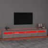 Vidaxl Szafka Pod Tv Z Oświetleniem Led, Szarość Betonu, 270X35X40 Cm