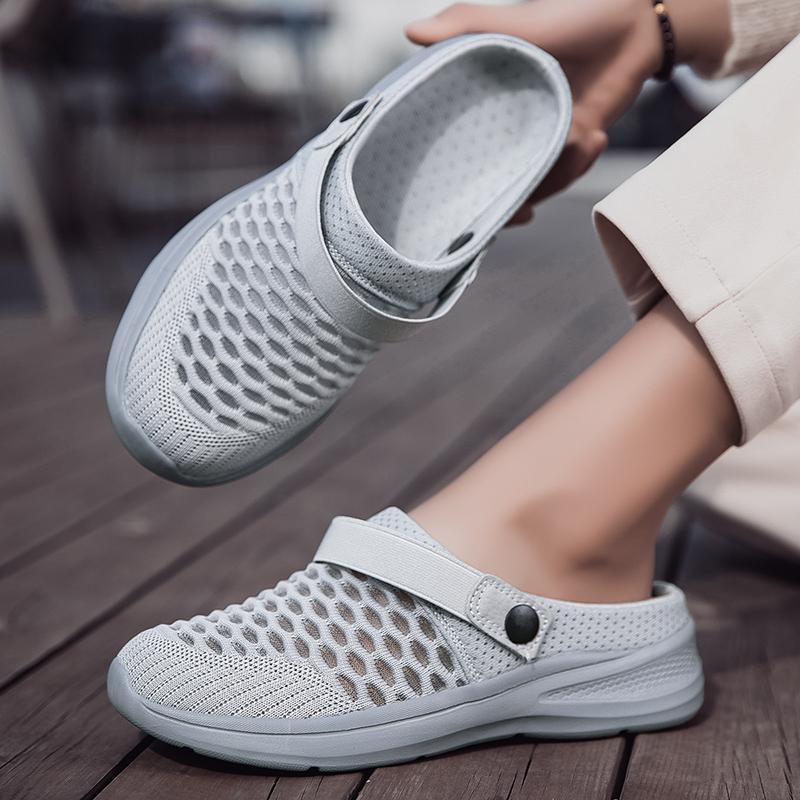 Summer Women Slippers Casual Plus Size Black Grey Closed Toe Elevator Sandals Shoes for Girls