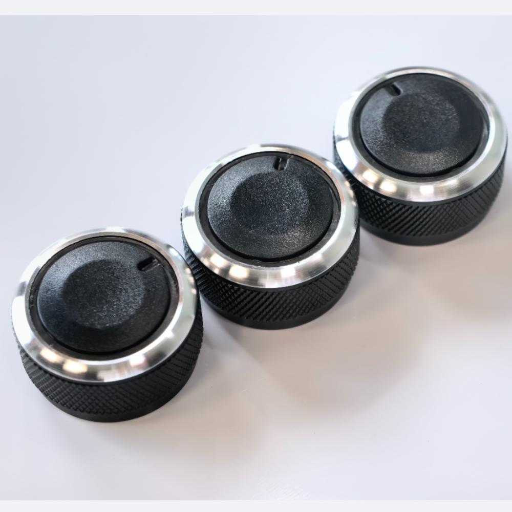 3Pcs Aluminum Alloy Heat Control Knobs Fit For Toyota Tacoma Platz Vios Vitz Yaris Echo Scion Xb Ac Switch Knob Air Conditioning