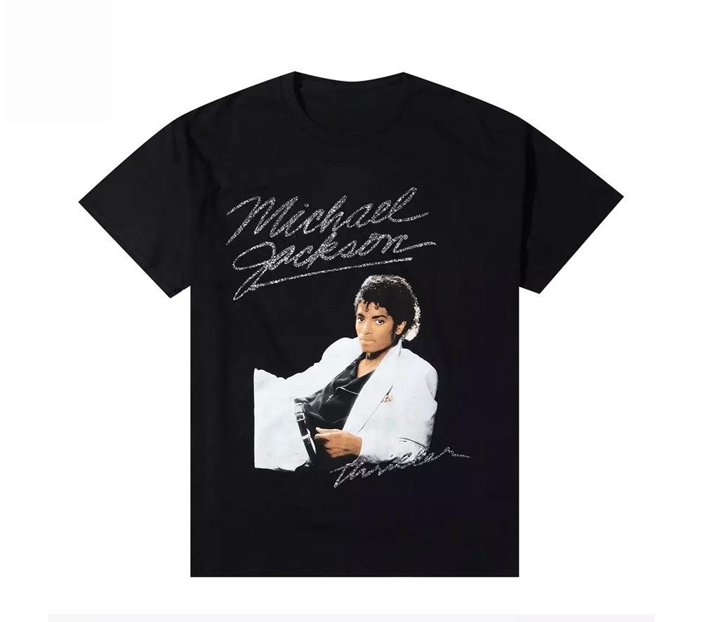 

Michael Jackson Vintage Tshirt Unisex and Women Summer Cotton Y2K Clothing Casual Fashion Round Neck Short Sleeved Tee Fan Gifts 4XL