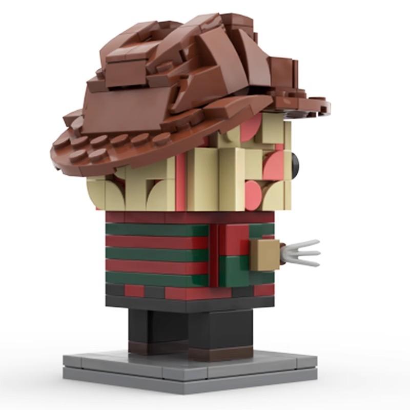 Building Block Compatible With 46943 Elm Street Freddy, Square Head Figurine, Assembly Model, Creative Ornament