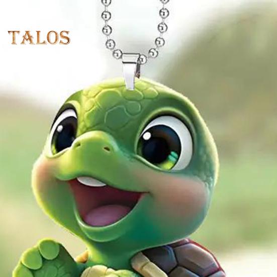 Auto-Anhänger aus Acryl, lebensechte Schildkröte mit Kettenriemen, leicht, zum Aufhängen an Bäumen, Türen, Fenstern, Wänden, Umhängetasche, Schultasche, Dekorationsanhänger