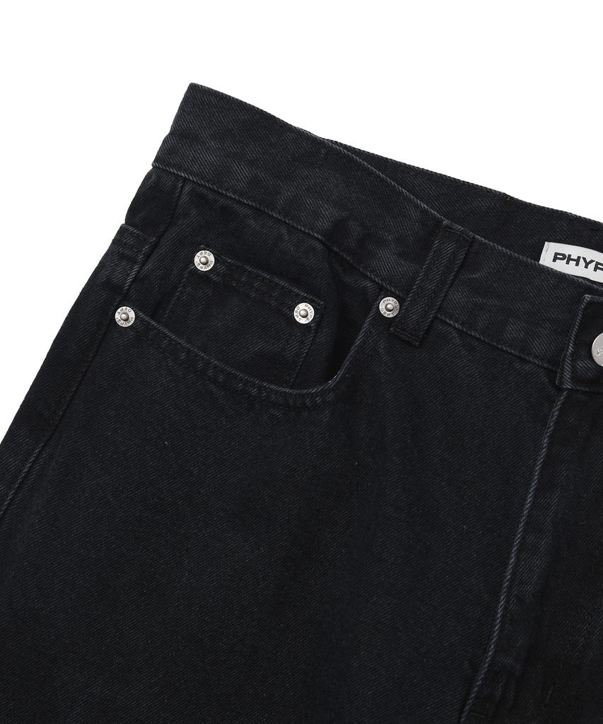 PHYSICAL DEPARTMENT Sparkle Carpenter Denim Pants_Black