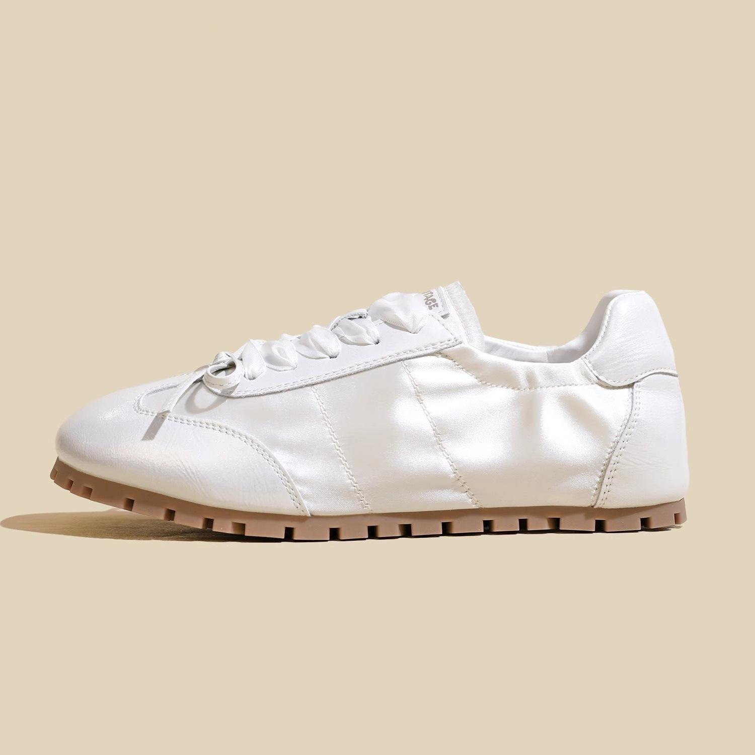 

Туфли-балетки Bow, женские, весна-лето 2024, новые, на плоской подошве, с мягкой подошвой, универсальные, розовые, супер-огненные, повседневные, маленькие белые туфли 35 белый