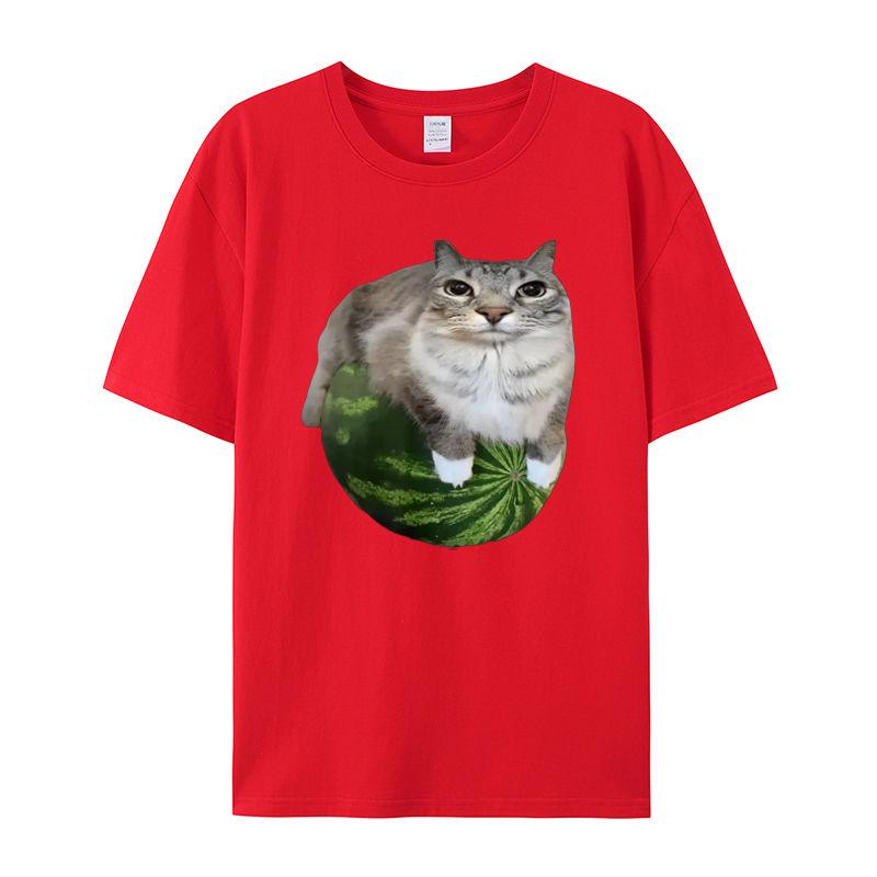 T-shirt Estiva Retro Kawaii con Stampa Divertente di Gatti per Uomo e Donna, T-shirt Traspirante Casual da Surf e Spiaggia