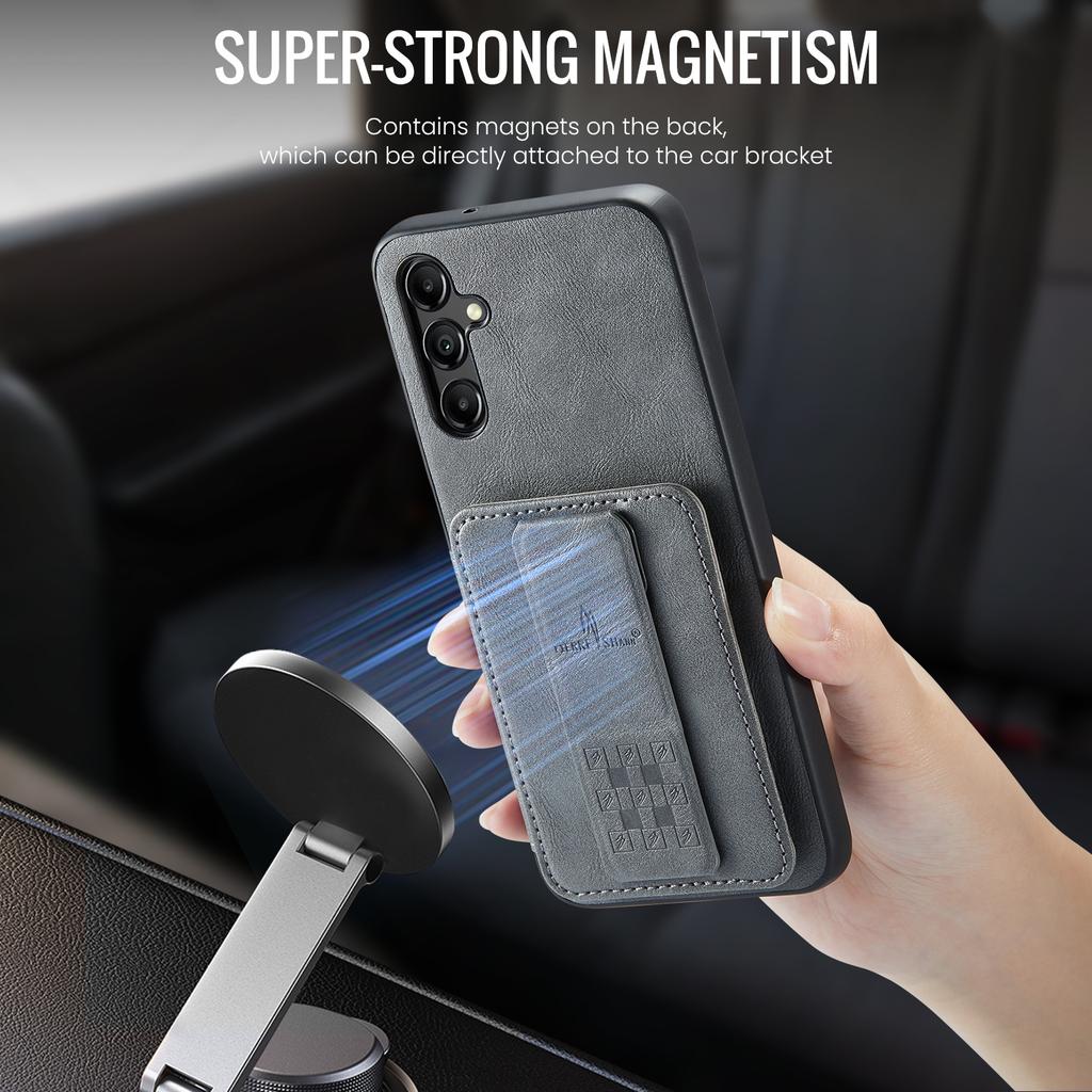 For Samsung Galaxy A55 5G Case PU Leather+TPU Protective Phone Cover with Card Holder