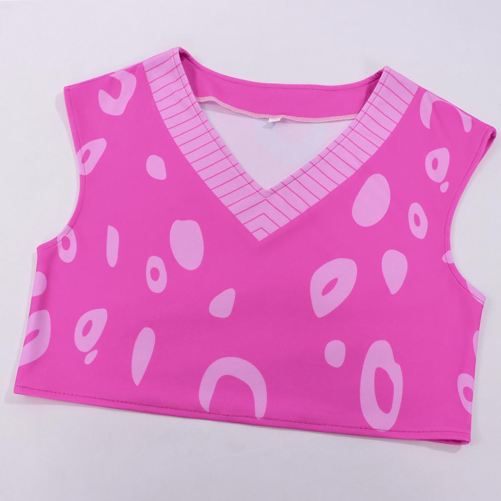 K-Pop Demon Hunter Mystery Cosplay Costume Shaka Boys Devil Boy Group Anime Pink-White Shirt