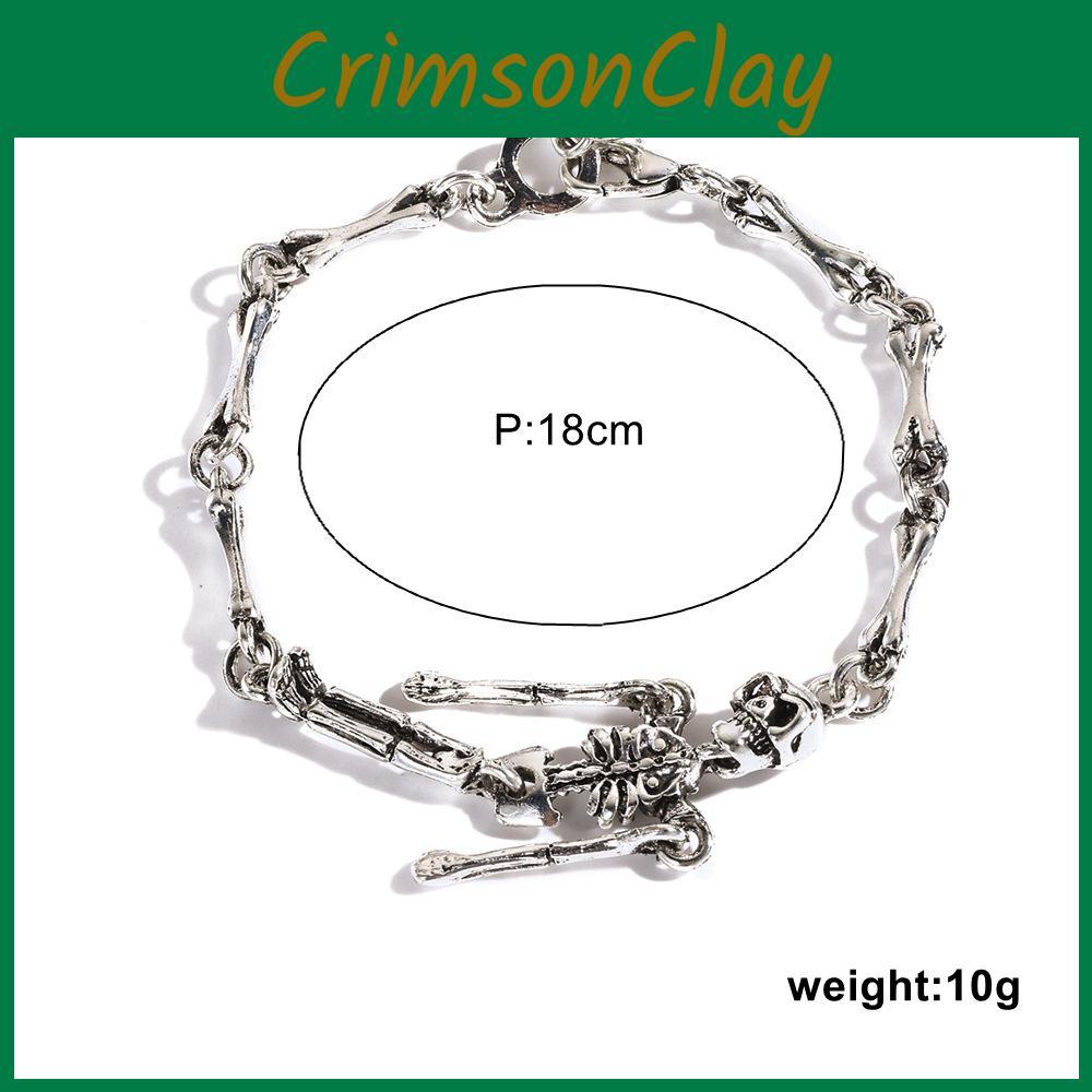Retro Punk Alloy Skeleton Hand Chain For Ladies Gift