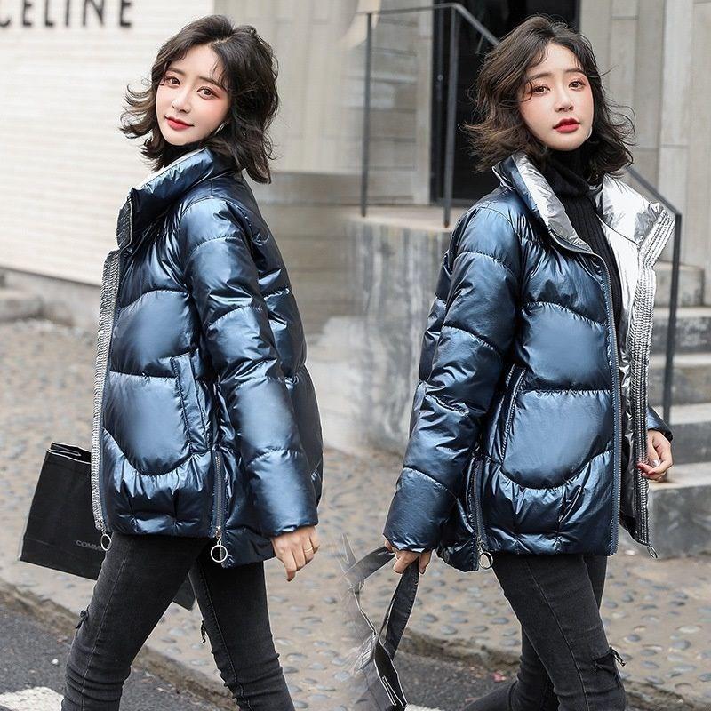 Abbigliamento Invernale Donna Stile Coreano Giubbotto Imbottito Collo Alto Giacca di Cotone Giacca di Cotone da Donna