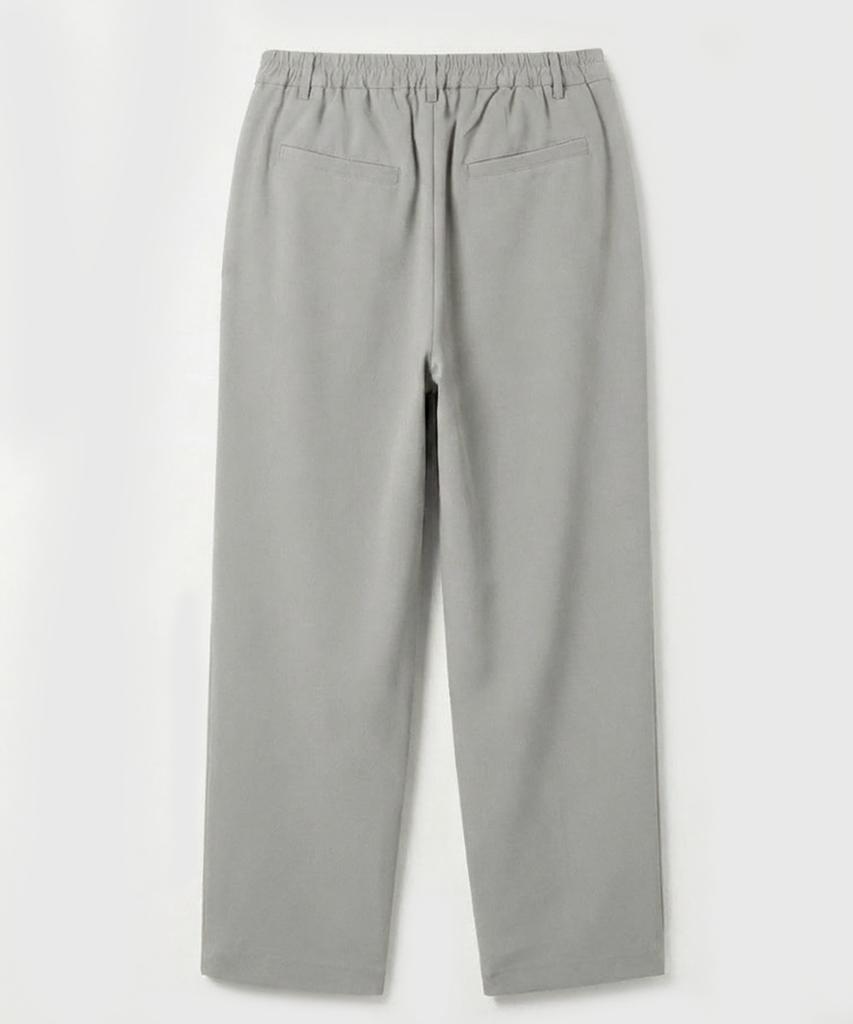 LMOOD Award Pleated Wide Slacks Tan