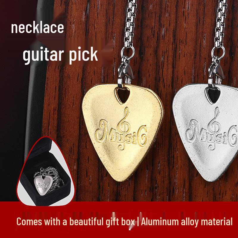Set Regalo Collana e Bracciale Plettro Chitarra Giocabile per Chitarristi