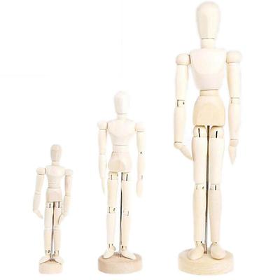 4.5/5.5/8 Zoll Künstler Bewegliche Gliedmaßen Männliche Holzspielzeugfigur Modell Mannequin Bjd Kunst Skizze Zeichnen Action-Spielfiguren Lernspielzeug