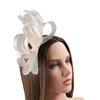 Natural Feather And Mesh Hair Accessory For Weddings Parties Comfortable Secure Fit Elegant Dance Headpiece