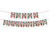 Christmas Decoration Delightful Paper Banner Featuring Cartoon Santa Reindeer And