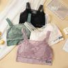 French Style Lace Wireless Sports Bra Women's Sexy Backless Underwear Girl's Innerwear Strapless Bra