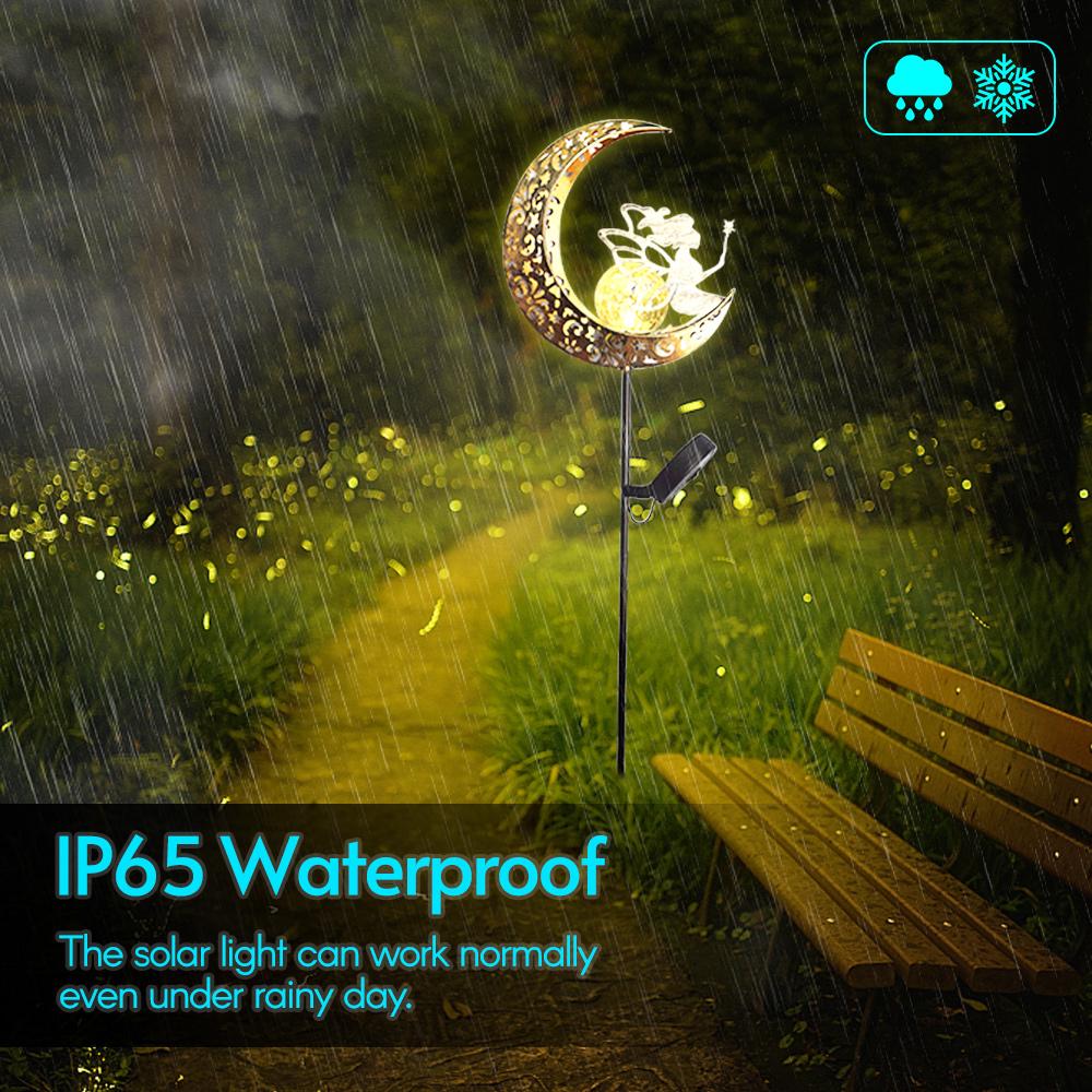 Outdoor Solar Light Metal Garden Decoration Light Waterproof Lawn Lamp Auto ON/OFF for Outside