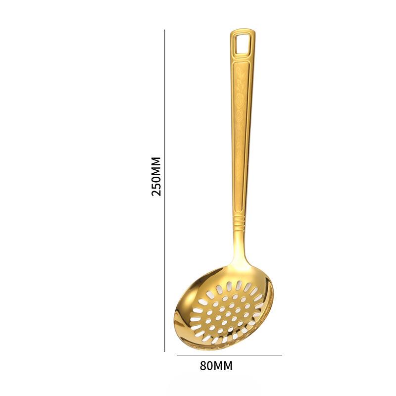 Sada nerezového kuchyňského nádobí Zesílená světle potištěná nemagnetická polévková lžíce obracečka a lžíce na smažení