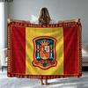 Spain Football Team Print Flannel Blanket High Quality Warm Comfortable Cover for All Seasons Perfect for Gifts Home Decor