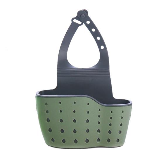 

Полка для кухонной раковины, подставка для мыла и губки, сушилка, высокая грузоподъемность, двухслойная конструкция, простая установка, подвесная корзина, органайзер для раковины зелёный