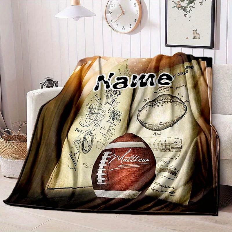 Football Fans Customize Your Name Blanket Warm Comfortable And Soft Blankets Are Suitable For Home Chairs Office Sofas Sofas Office Camping And Gifts