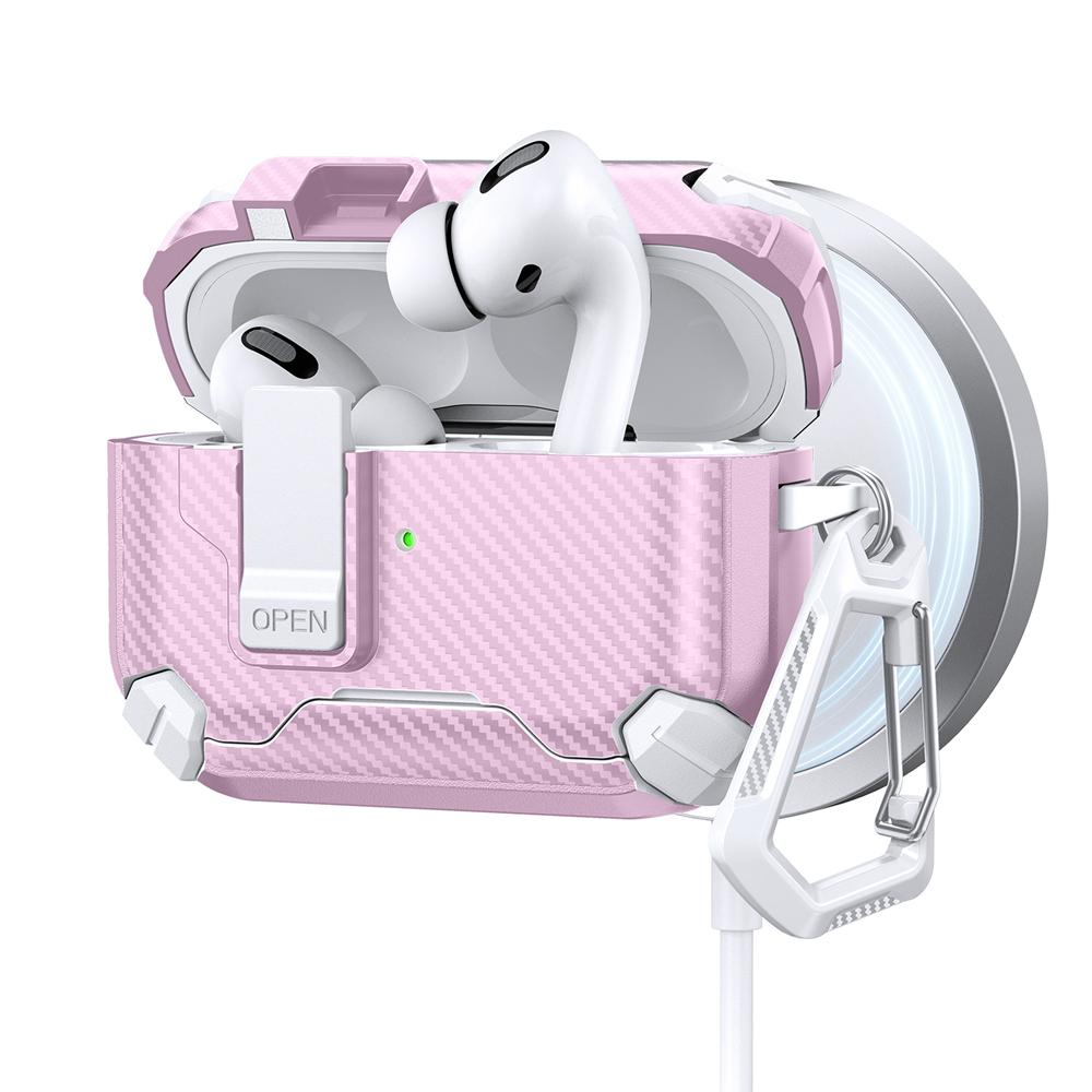 KEYSION Magnetic Automatic Switch Earphone Case for Airpods Pro 3 Pro 2 Shockproof Phone Stand Hook Headphone Cover for AirPods 4