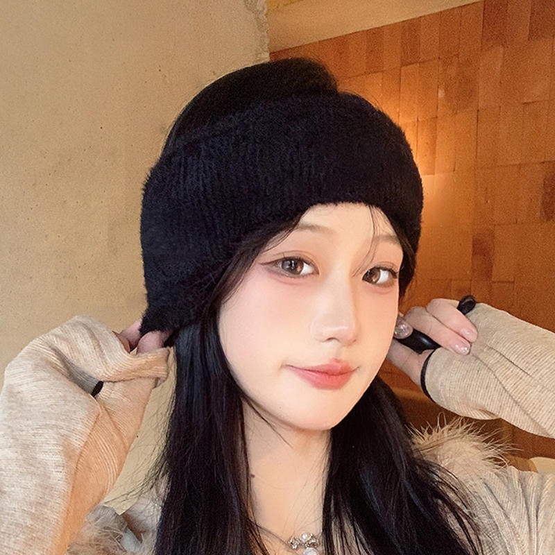 Vinterørevarmer Øreklokker Pannebånd Søte Hårstrikker Utendørs Ski Sport Tykt Hårbånd For Kvinner Menn Hodeplagg Hårtilbehør