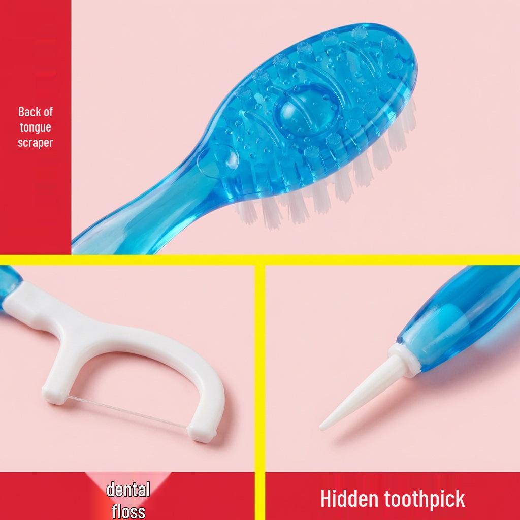Disposable Portable Toothbrush with Burst Beads for Adults - Fresh Breath On-the-Go