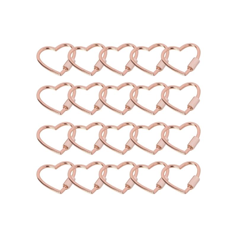 Sturdy Alloy Heart Shaped Keychain Clip Dog Chain Buckle Jewelry Making Supply For Bags Purses DIY Jewelry Accessories
