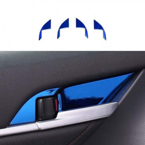Blue Steel Interior Triangle Cover Trim For Toyota Camry Door Bowl 2018-