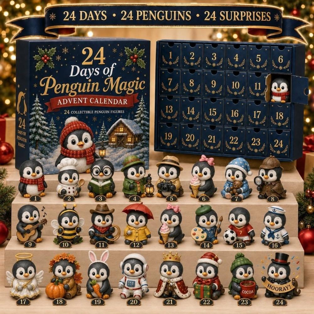 24-Day Advent Calendar 2026 Acrylic 2D Flat Animals Mini Figurines Home Festive Display