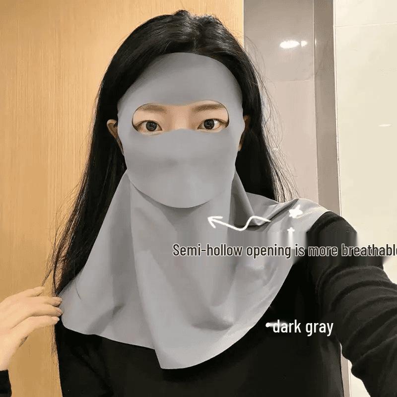 Breathable UV-Blocking Face & Neck Ice Silk Mask for Cycling