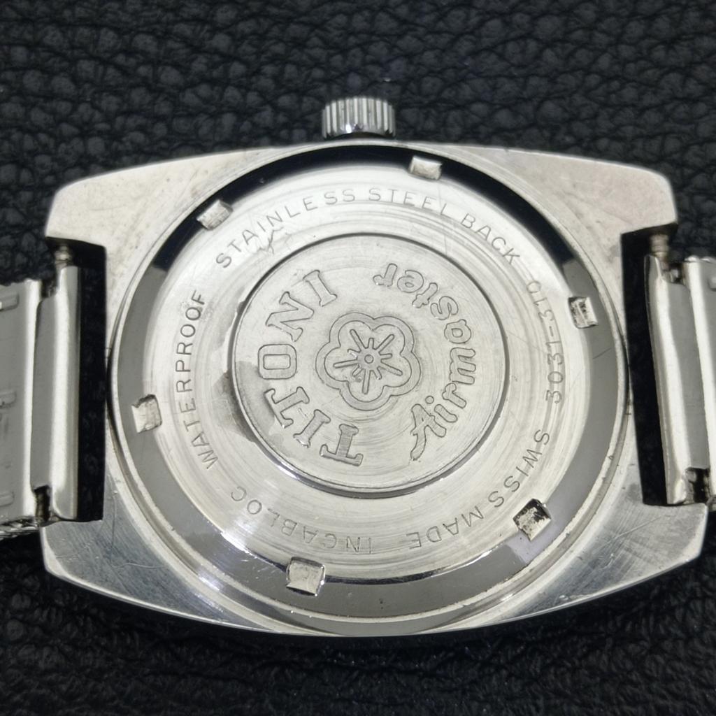 VINTAGE TITONI AIRMASTER TITOFLEX 2409 SWISS MENS ORIGINAL DIAL WATCH a700332-5 R202-a700332