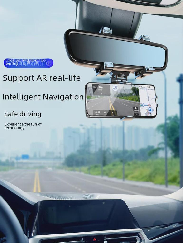 2025 Rearview Mirror Car Phone Holder with Navigation Support